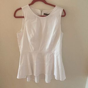White House black market peplum blouse white. Size 14
